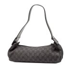 Gucci GG Denim Gray Shoulder Bag In Canvas And Leather