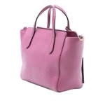 Gucci Mini Swing Purple Pochette In Calf Leather